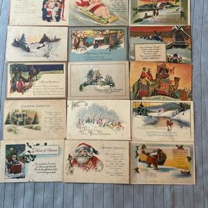 Vintage Christmas Postcards early - 1900’s lot of 15